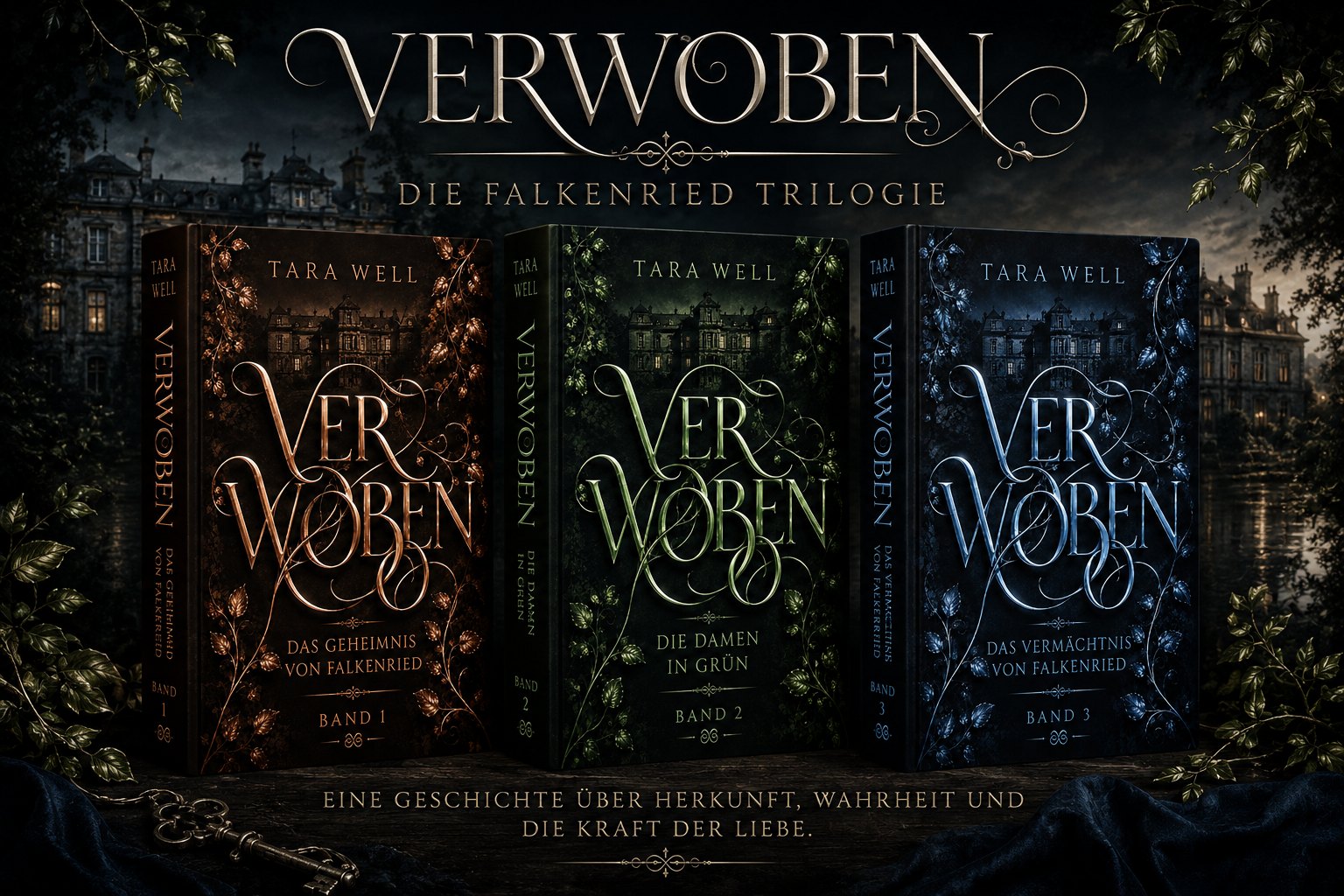 Verwoben, Die Falkenried Trilogie, Bände 1 bis 3